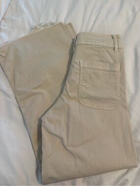 Zara Cream Straight Leg Jeans